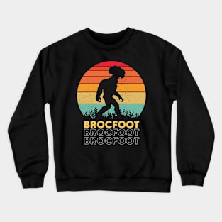 Brocfoot Broccoli Bigfoot Vintage Funny Crewneck Sweatshirt